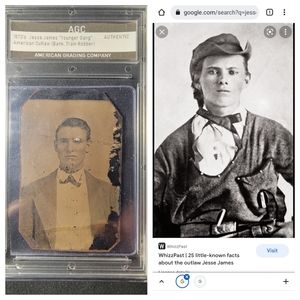 1880's Jesse James outlaw tintype orginal